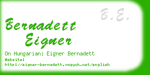 bernadett eigner business card
